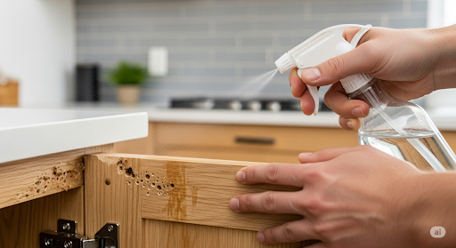 Cách xử lý mối mọt ăn tủ bếp gỗ mà không cần tháo dỡ đồ đạc